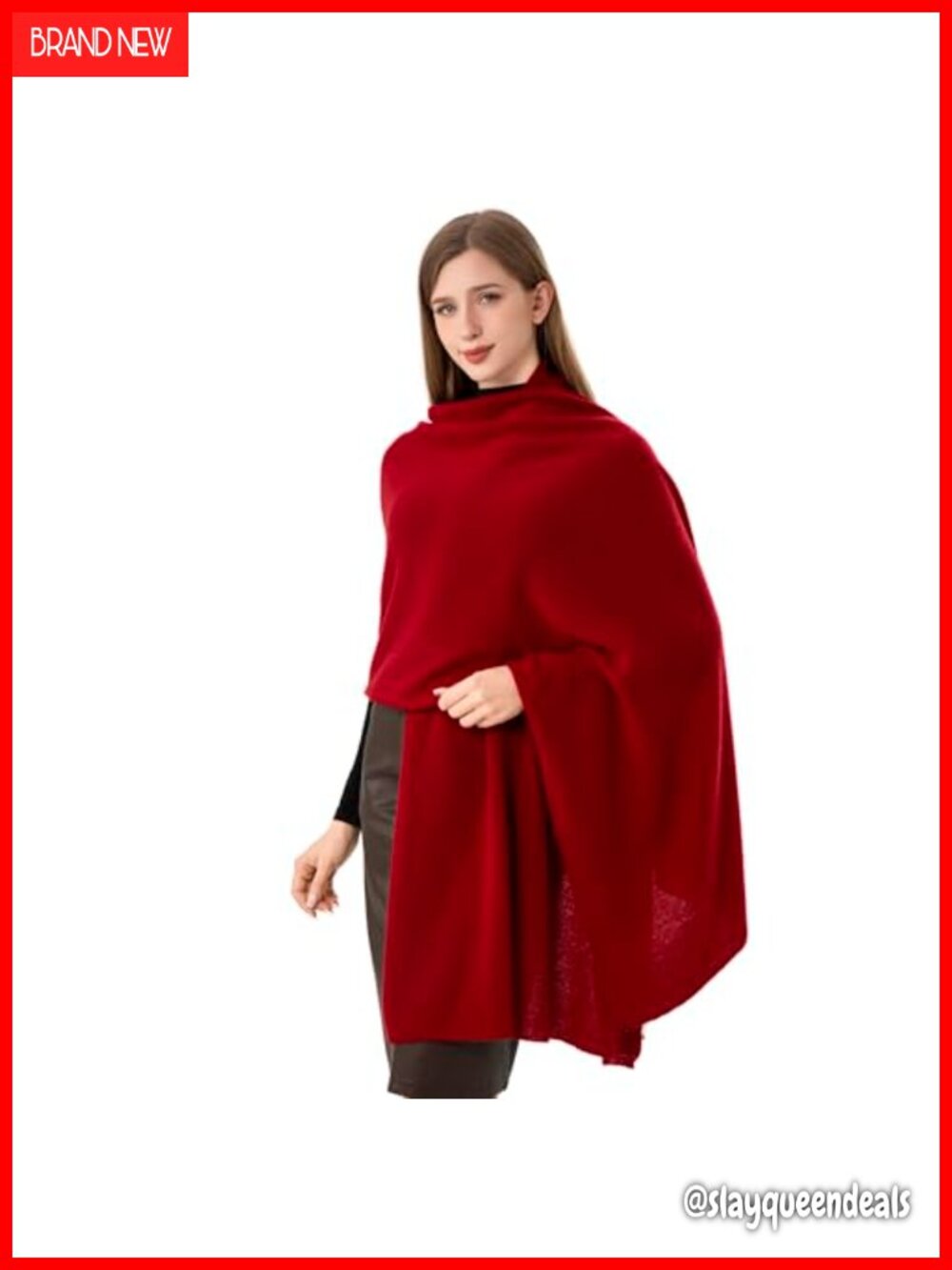 Cashmere Wool Knitted Wrap Scarf Stole Oversized Travel Blanket Shawl